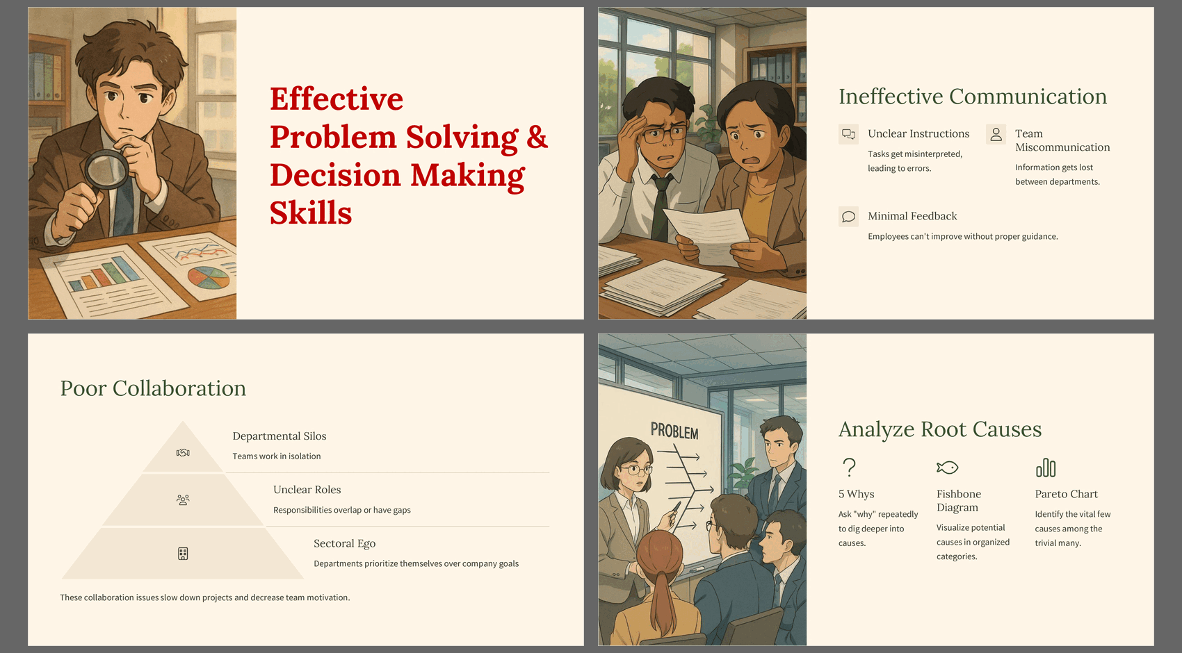Complete Training Manual: Problem Solving Skills (71-slide PPT PowerPoint presentation slide deck (PPTX)) Preview Image