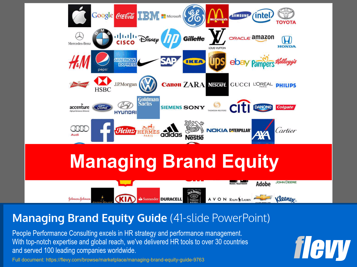 Managing Brand Equity Guide (41-slide PPT PowerPoint presentation slide deck (PPTX)) Preview Image