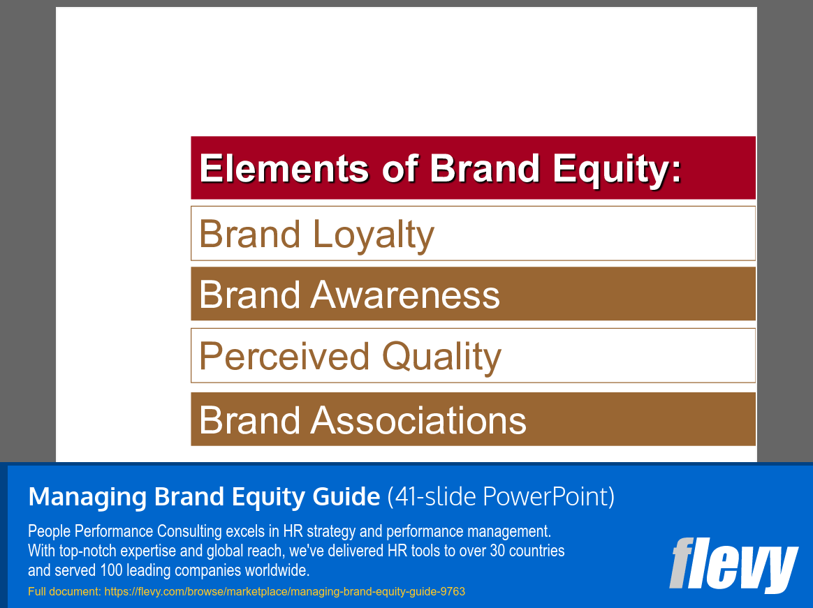 Managing Brand Equity Guide (41-slide PPT PowerPoint presentation slide deck (PPTX)) Preview Image