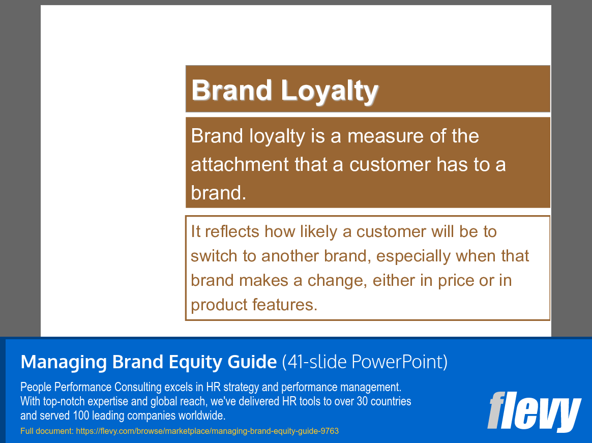 Managing Brand Equity Guide (41-slide PPT PowerPoint presentation slide deck (PPTX)) Preview Image