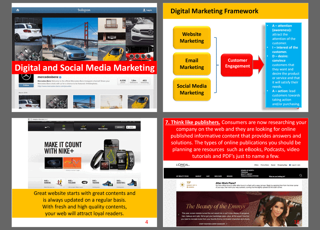 Digital & Social Media Marketing Principles (30-slide PPT PowerPoint presentation slide deck (PPTX)) Preview Image