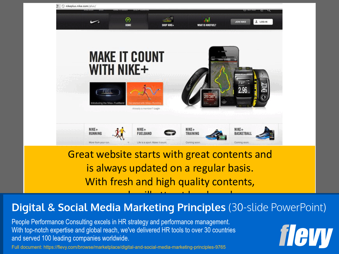 Digital & Social Media Marketing Principles (30-slide PPT PowerPoint presentation slide deck (PPTX)) Preview Image