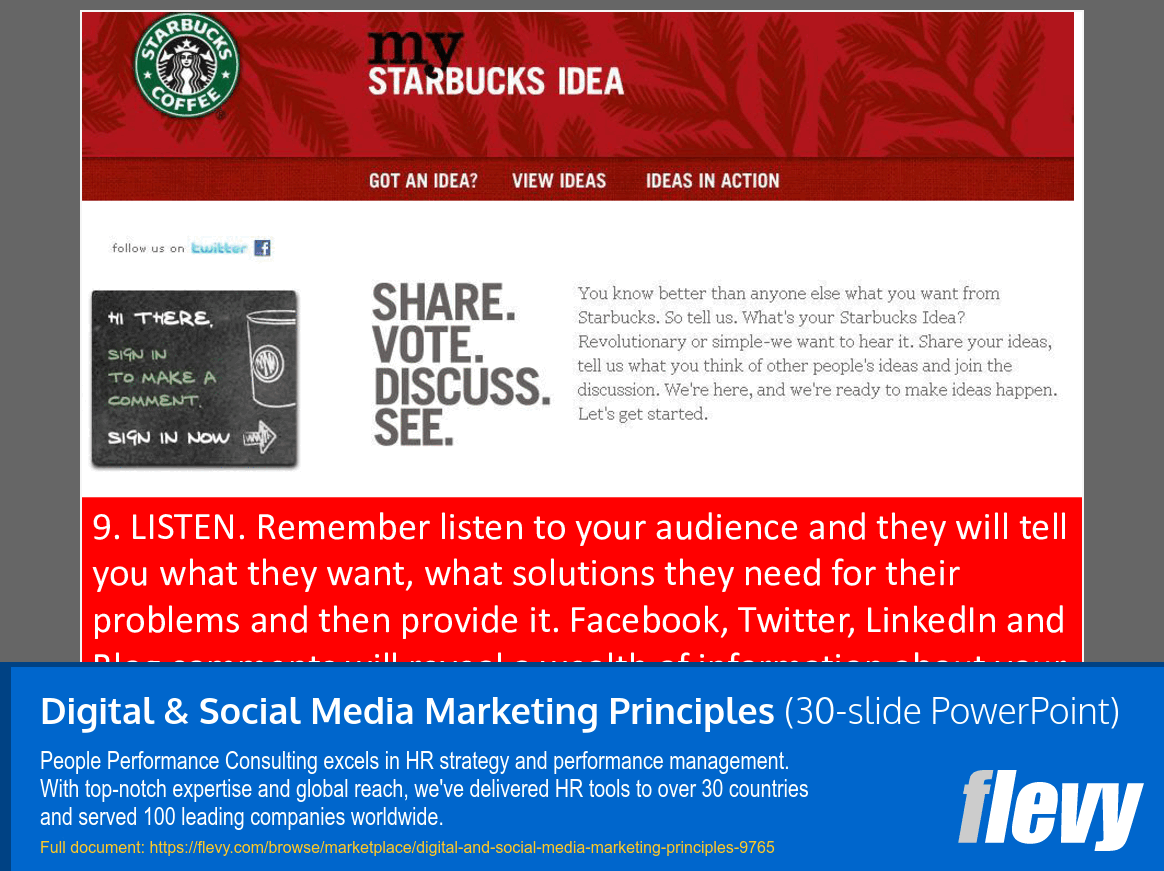 Digital & Social Media Marketing Principles (30-slide PPT PowerPoint presentation slide deck (PPTX)) Preview Image