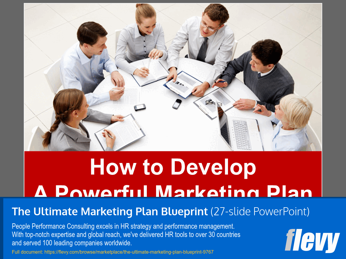 The Ultimate Marketing Plan Blueprint (27-slide PPT PowerPoint presentation slide deck (PPTX)) Preview Image