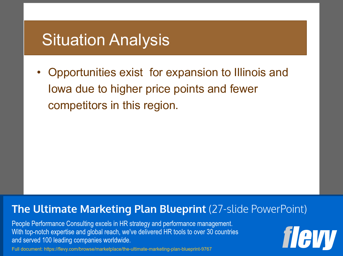 The Ultimate Marketing Plan Blueprint (27-slide PPT PowerPoint presentation slide deck (PPTX)) Preview Image
