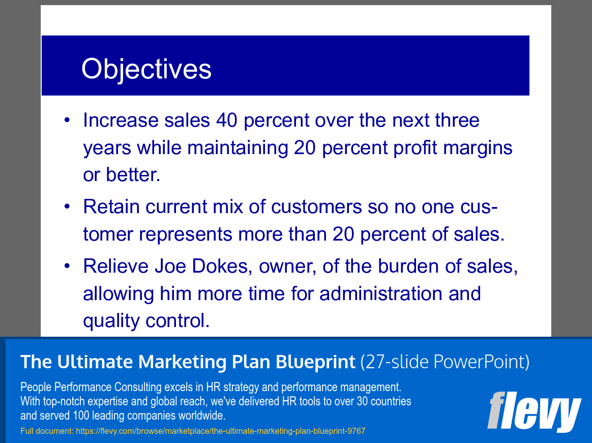 The Ultimate Marketing Plan Blueprint (27-slide PPT PowerPoint presentation slide deck (PPTX)) Preview Image