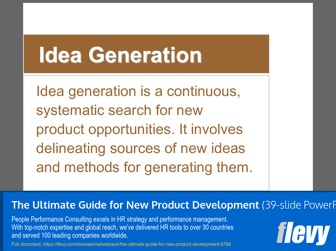 The Ultimate Guide for New Product Development (39-slide PPT PowerPoint presentation slide deck (PPTX)) Preview Image