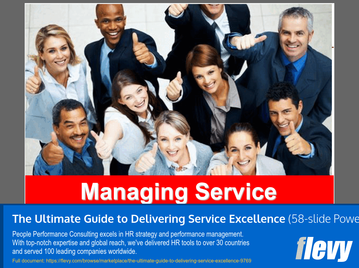 The Ultimate Guide to Delivering Service Excellence (58-slide PPT PowerPoint presentation slide deck (PPTX)) Preview Image