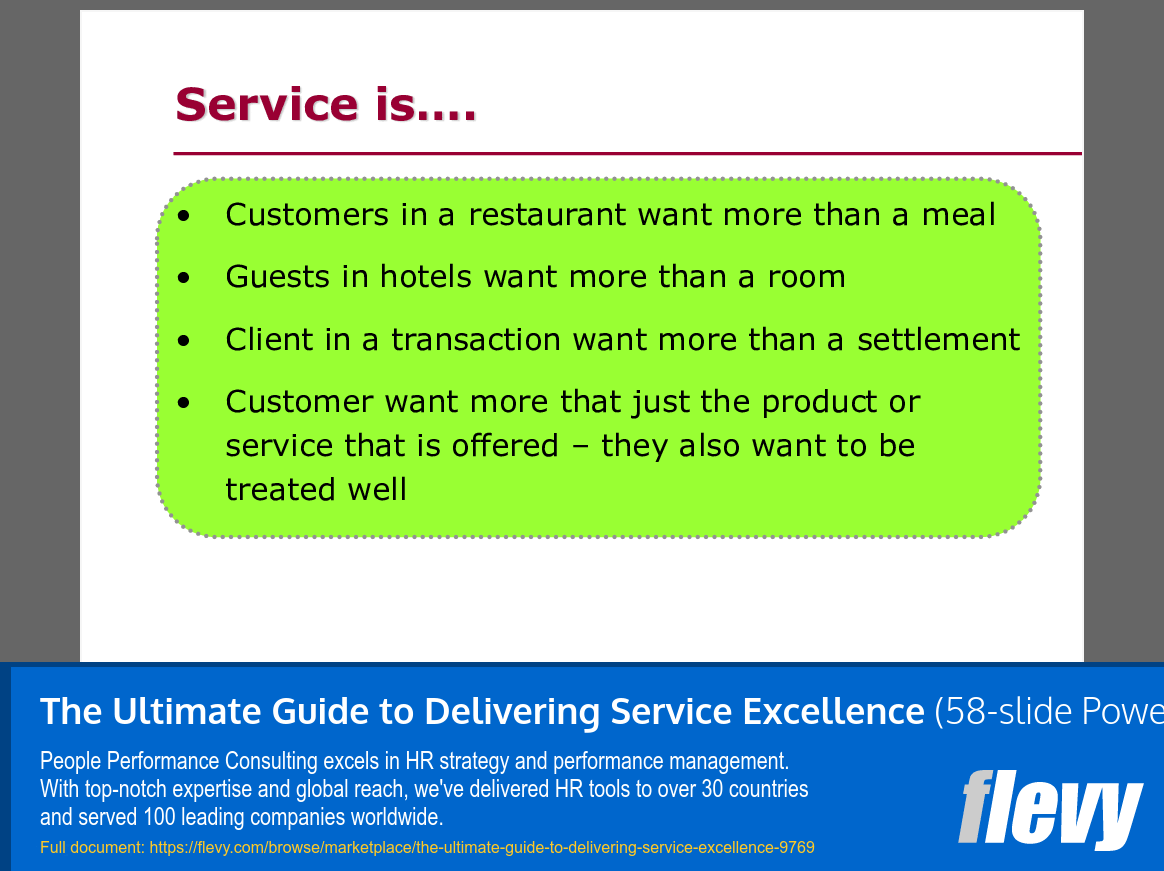 The Ultimate Guide to Delivering Service Excellence (58-slide PPT PowerPoint presentation slide deck (PPTX)) Preview Image