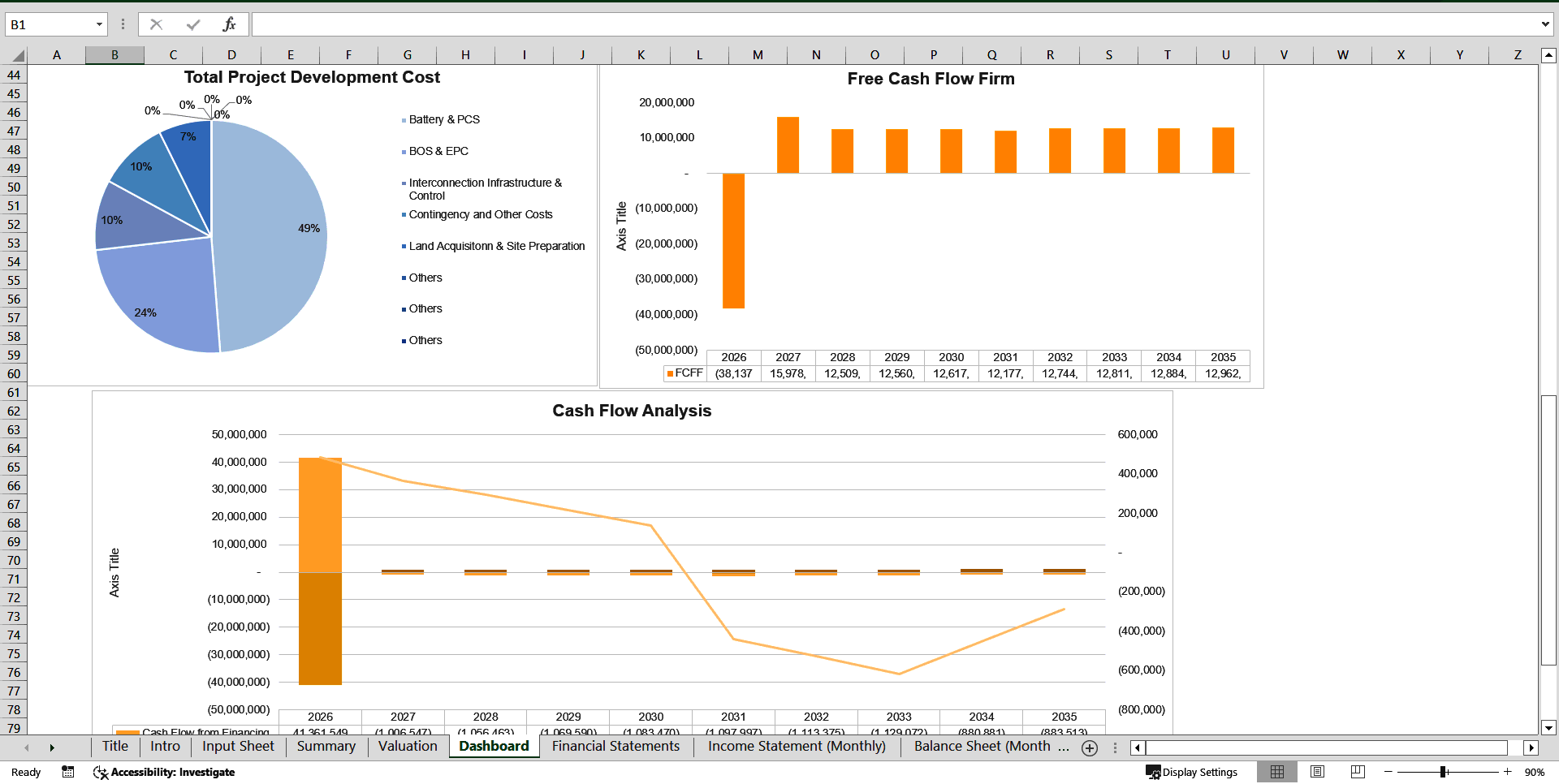 Energy Storage Revenue Projections Model (BESS) (Excel template (XLSX)) Preview Image