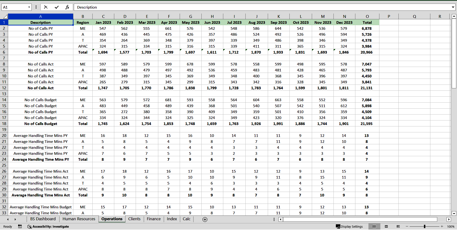 Balanced Scorecard Dashboard (Excel template (XLSX)) Preview Image