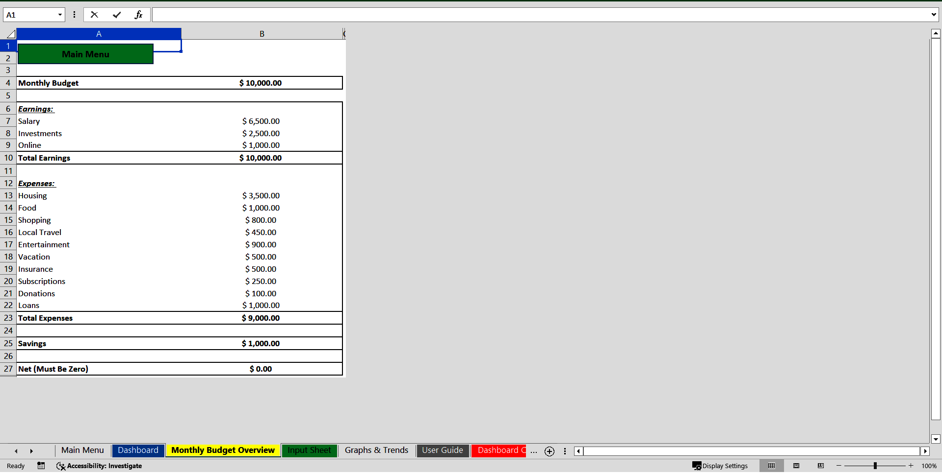 Effective Personal Expense Tracker (Excel template (XLSX)) Preview Image