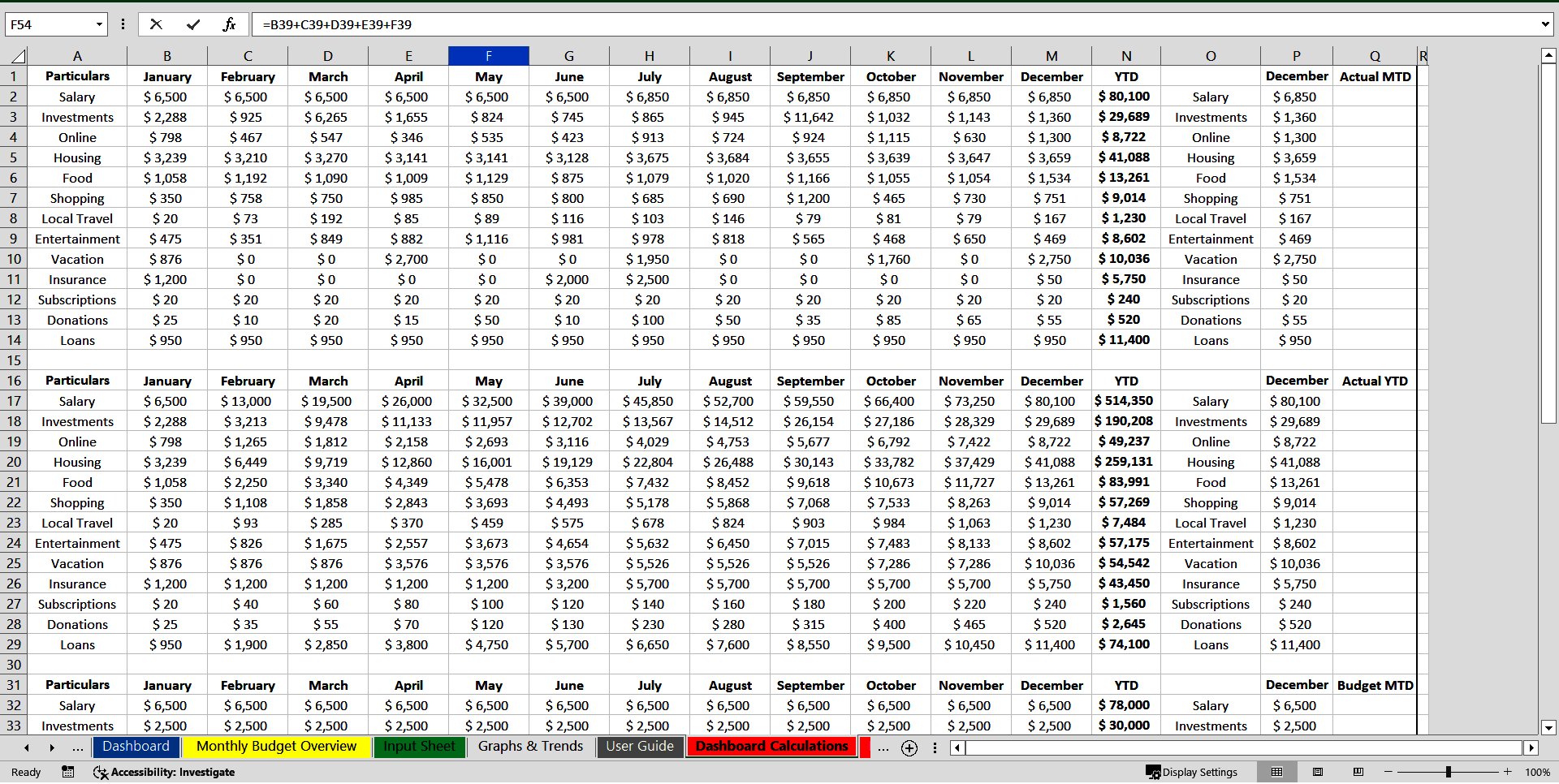 Effective Personal Expense Tracker (Excel template (XLSX)) Preview Image