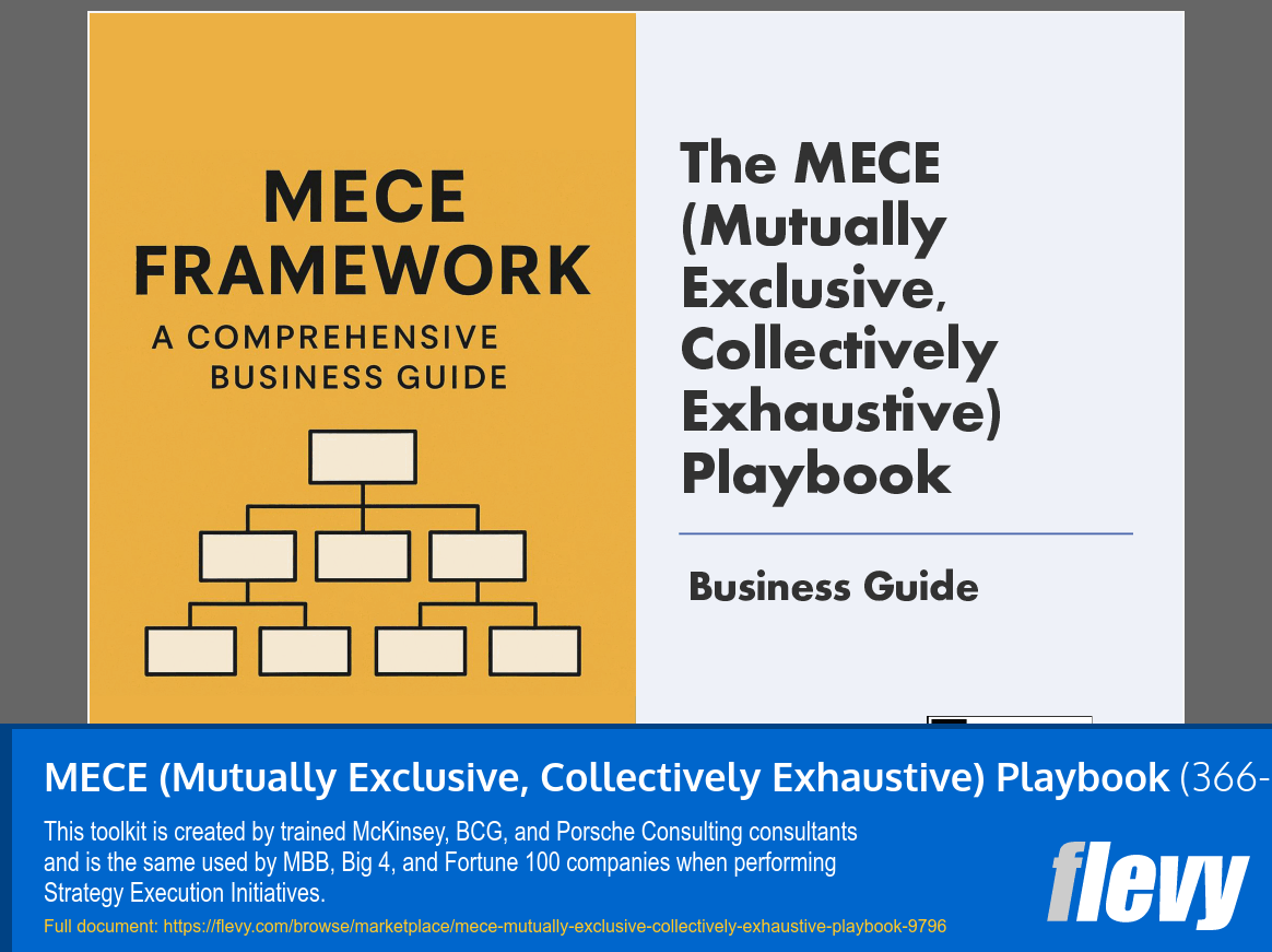 MECE (Mutually Exclusive, Collectively Exhaustive) Playbook (366-slide PPT PowerPoint presentation slide deck (PPTX)) Preview Image