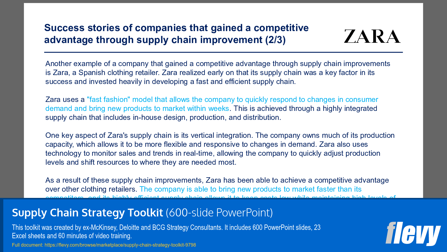 Supply Chain Strategy Toolkit (600-slide PPT PowerPoint presentation slide deck (PPTX)) Preview Image
