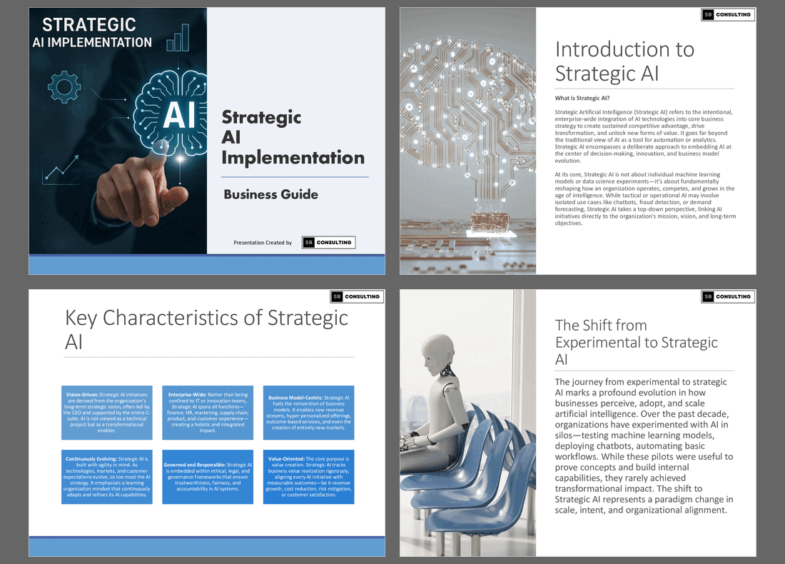 Strategic AI Implementation Toolkit (+Checklists) (628-slide PPT PowerPoint presentation slide deck (PPTX)) Preview Image