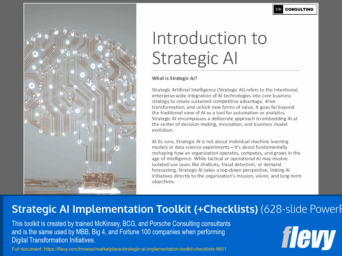 Strategic AI Implementation Toolkit (+Checklists) (628-slide PPT PowerPoint presentation slide deck (PPTX)) Preview Image