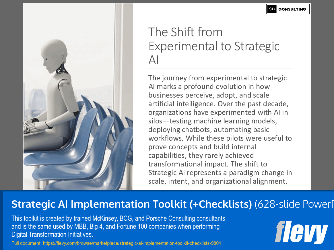 Strategic AI Implementation Toolkit (+Checklists) (628-slide PPT PowerPoint presentation slide deck (PPTX)) Preview Image