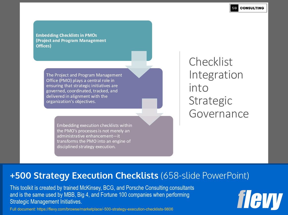 +500 Strategy Execution Checklists (658-slide PPT PowerPoint presentation slide deck (PPTX)) Preview Image