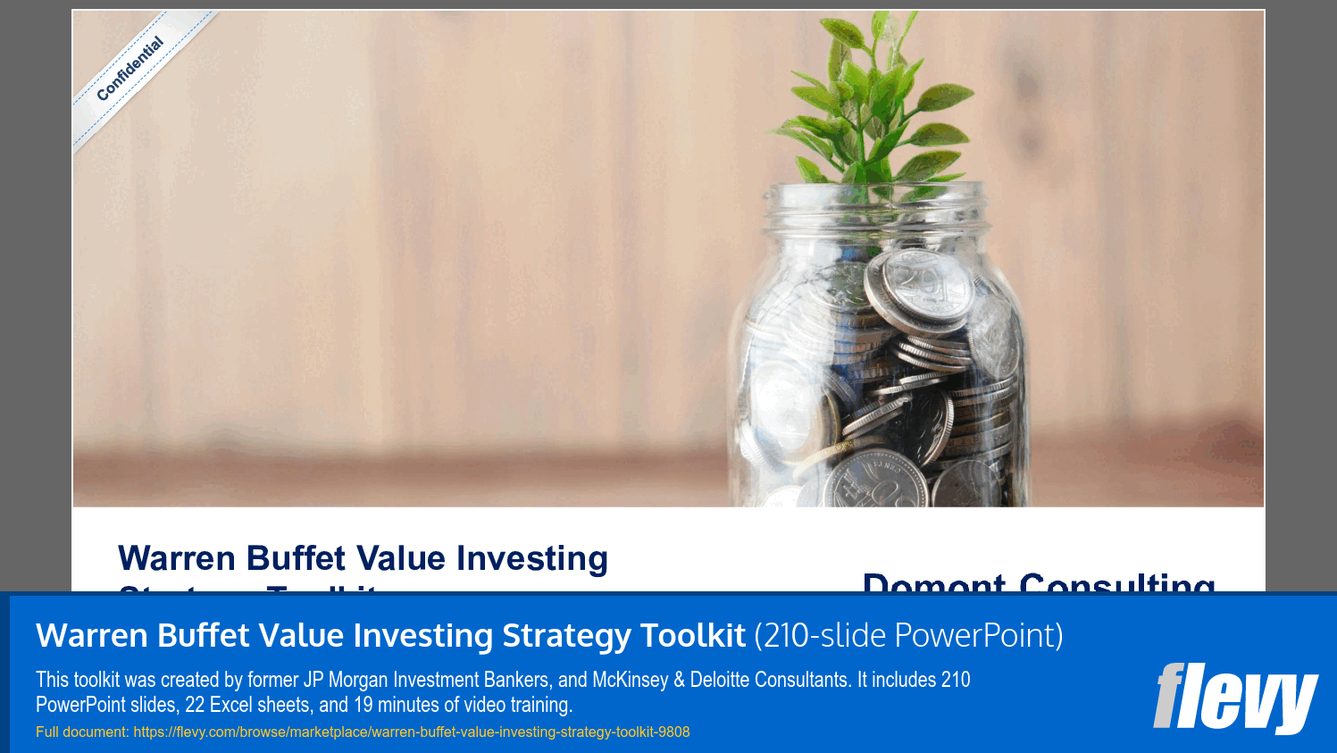 Warren Buffet Value Investing Strategy Toolkit (210-slide PPT PowerPoint presentation slide deck (PPTX)) Preview Image