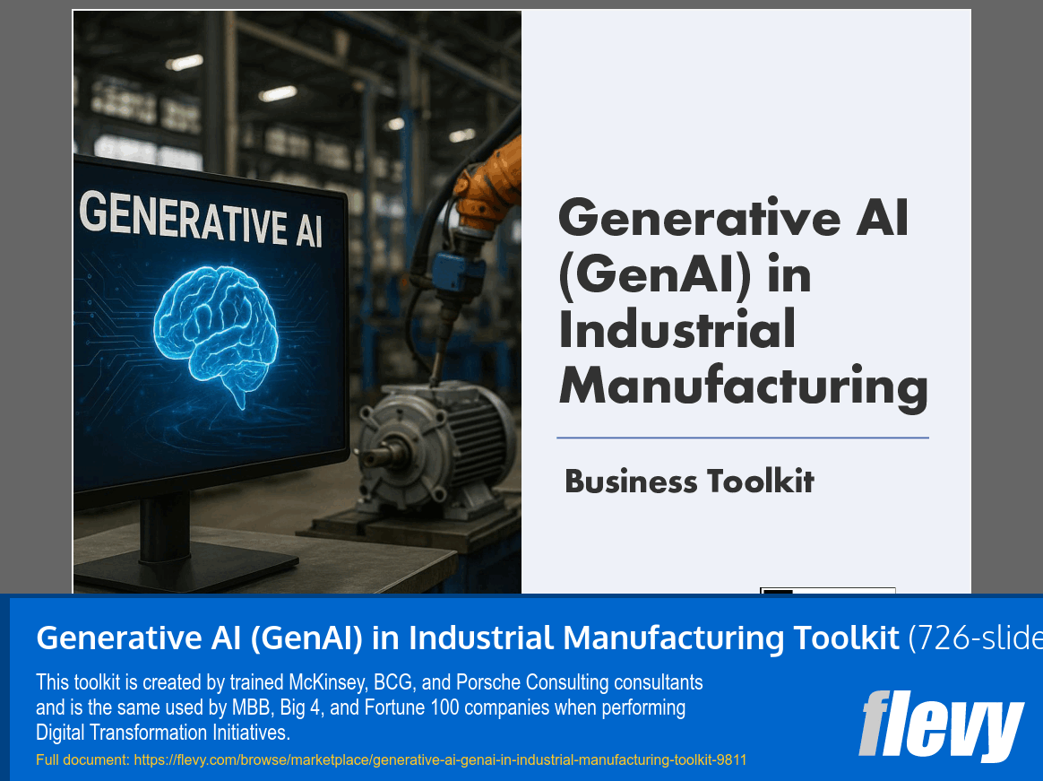 Generative AI (GenAI) in Industrial Manufacturing Toolkit (726-slide PPT PowerPoint presentation slide deck (PPTX)) Preview Image