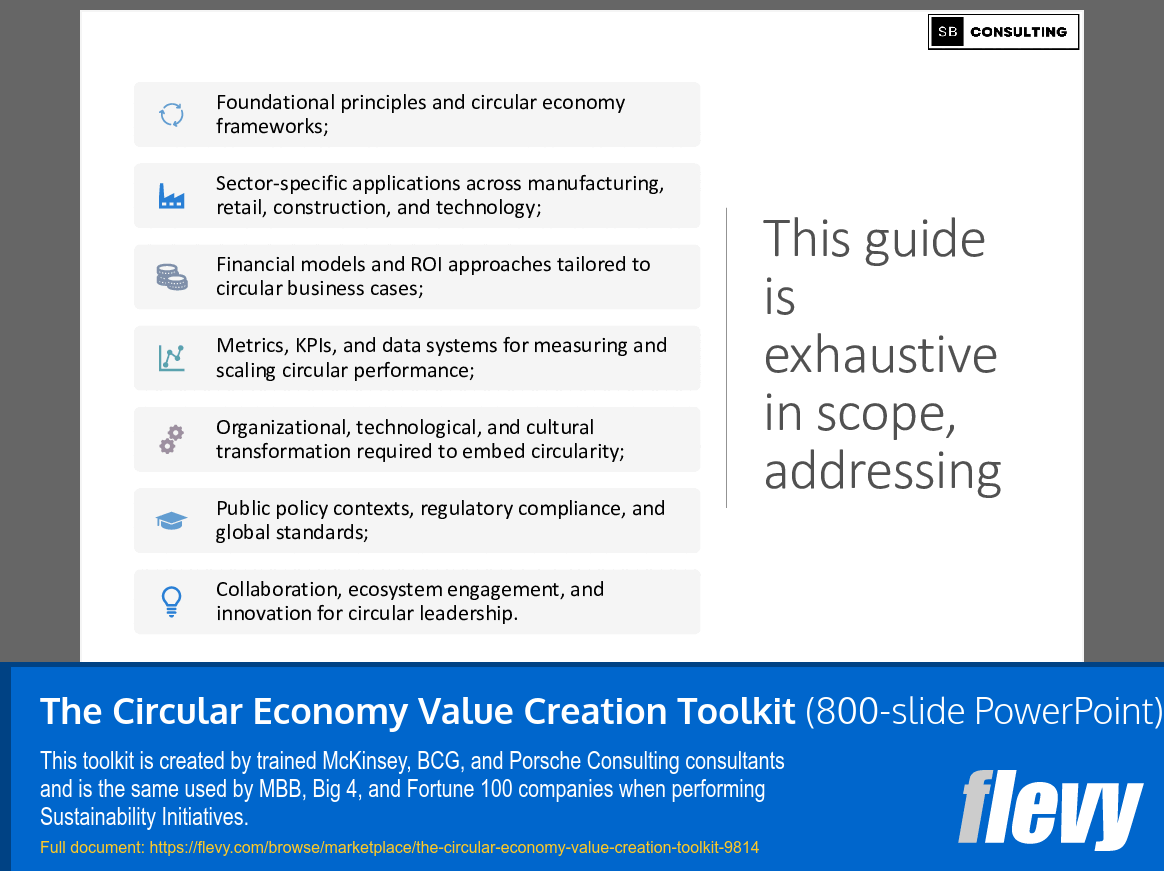 The Circular Economy Value Creation Toolkit (800-slide PPT PowerPoint presentation slide deck (PPTX)) Preview Image