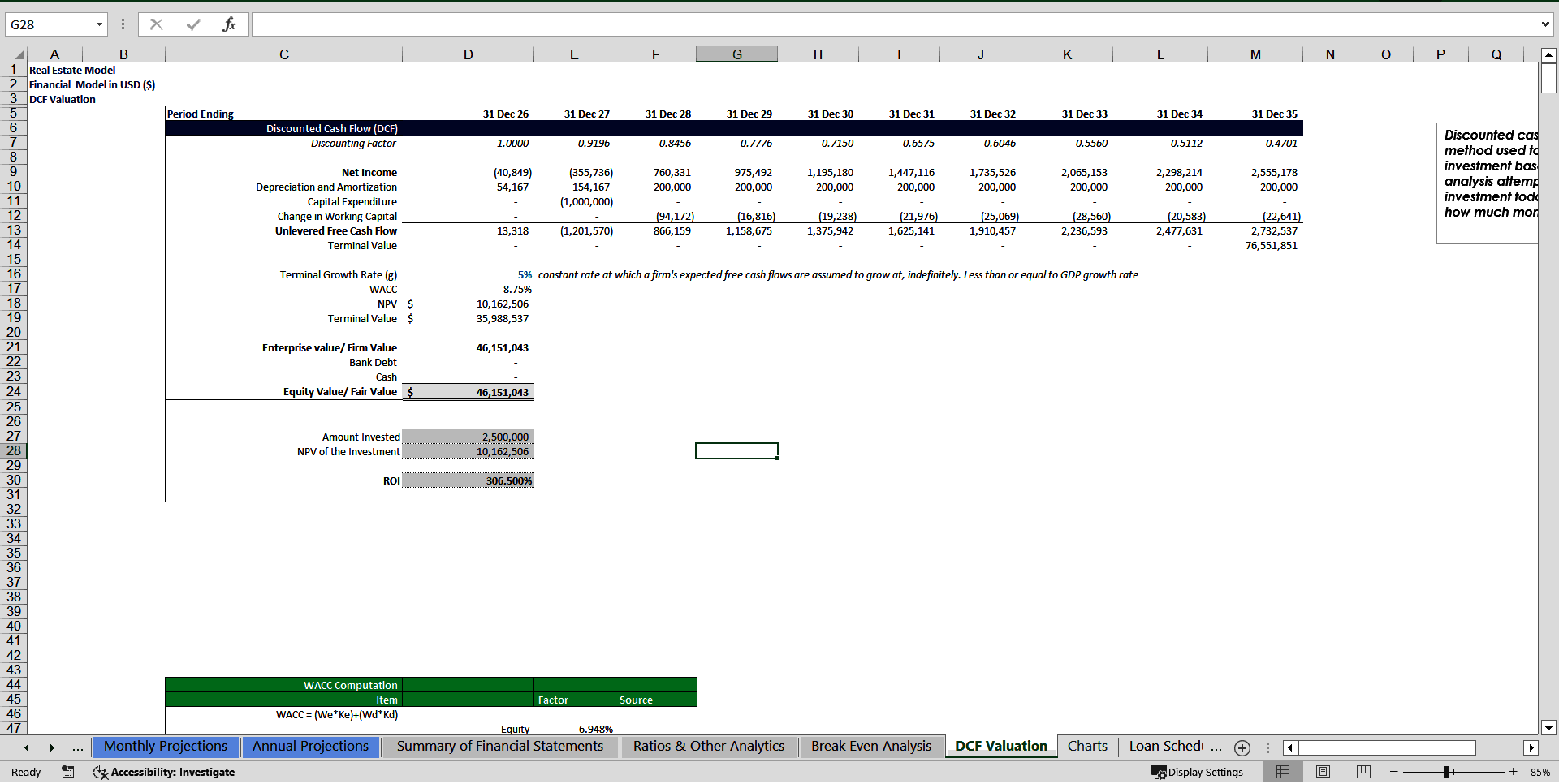 Real Estate Financial Model Template (Excel template (XLSX)) Preview Image