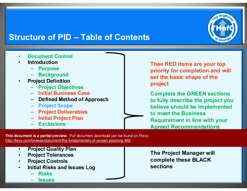 The Fundamentals of Project Planning (52-slide PPT PowerPoint presentation (PPT)) Preview Image