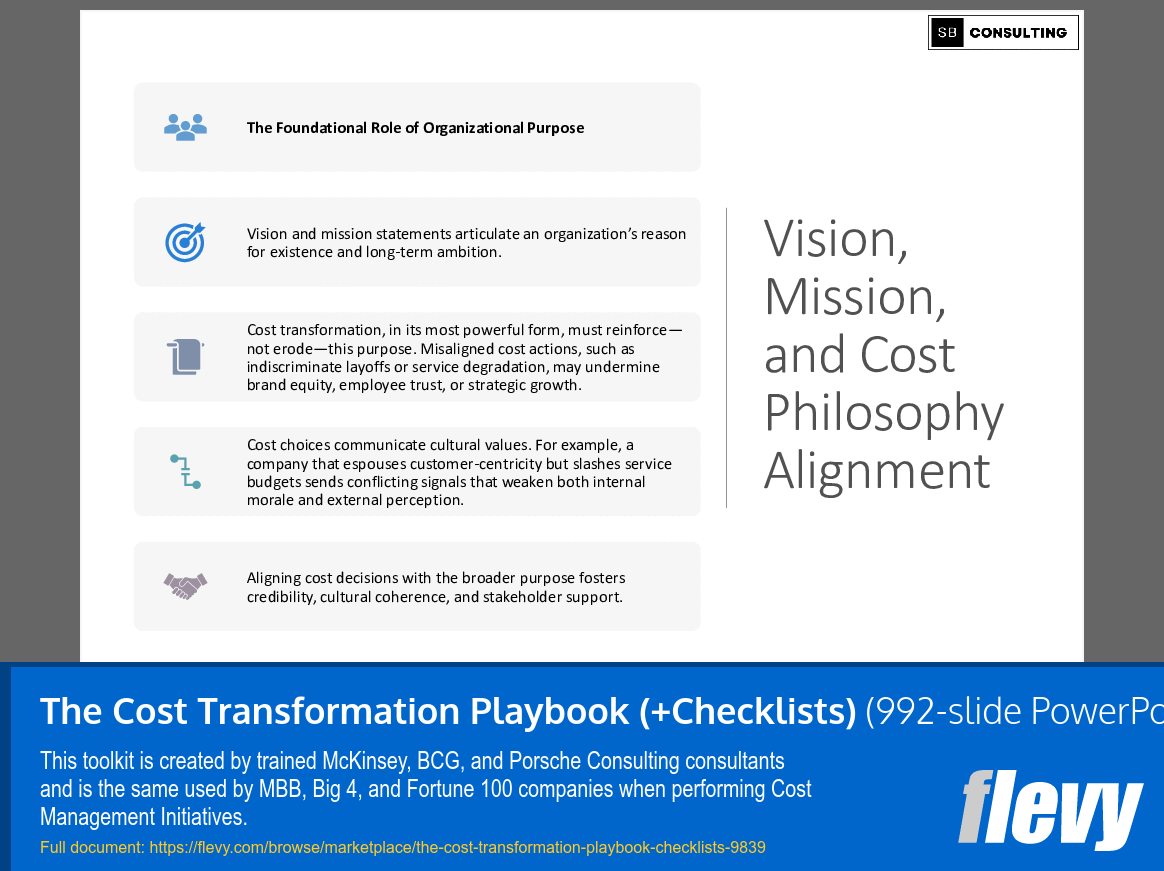 The Cost Transformation Playbook (+Checklists) (992-slide PPT PowerPoint presentation slide deck (PPTX)) Preview Image