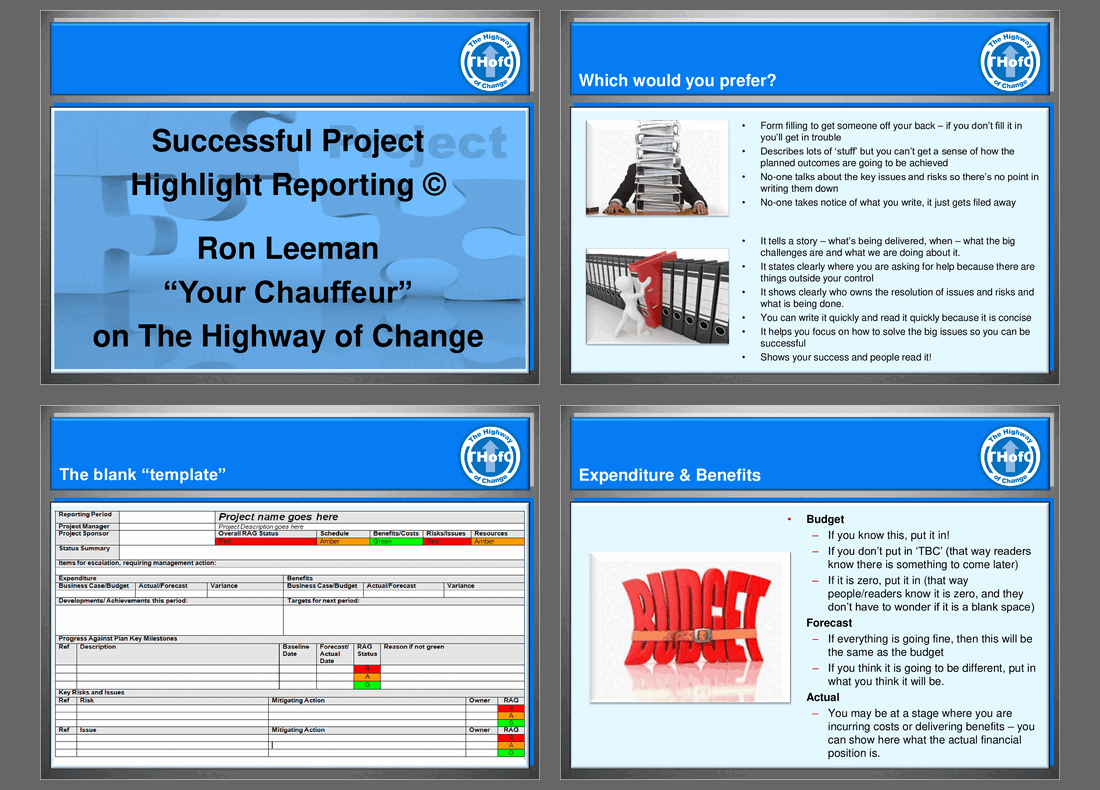 Successful Project Highlight Reporting (15-slide PPT PowerPoint presentation (PPT)) Preview Image