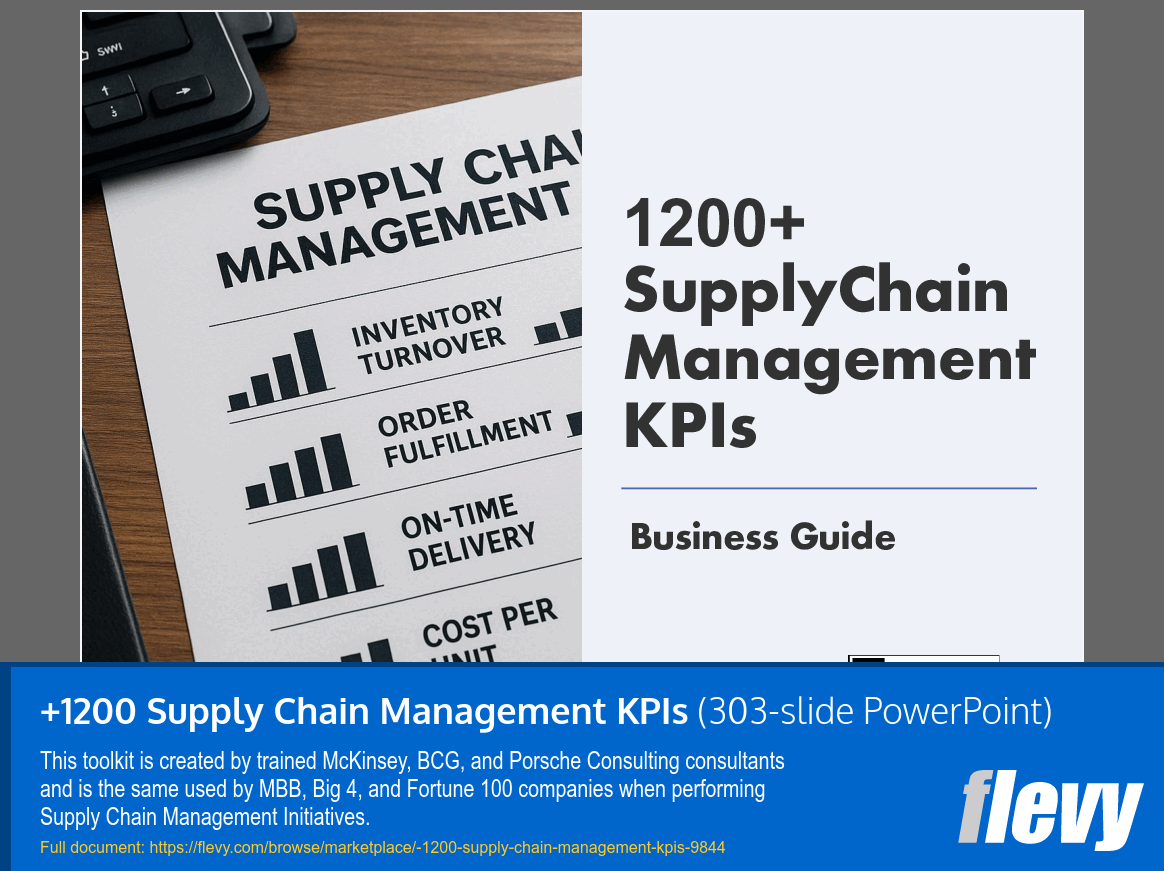 +1200 Supply Chain Management KPIs (303-slide PPT PowerPoint presentation slide deck (PPTX)) Preview Image