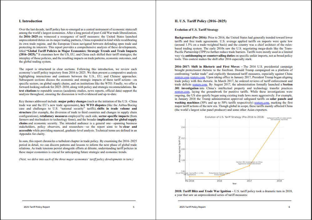 Tariff Policy Report: Strategic Trends & Trade Impacts, 2025 (0-page PDF document) Preview Image