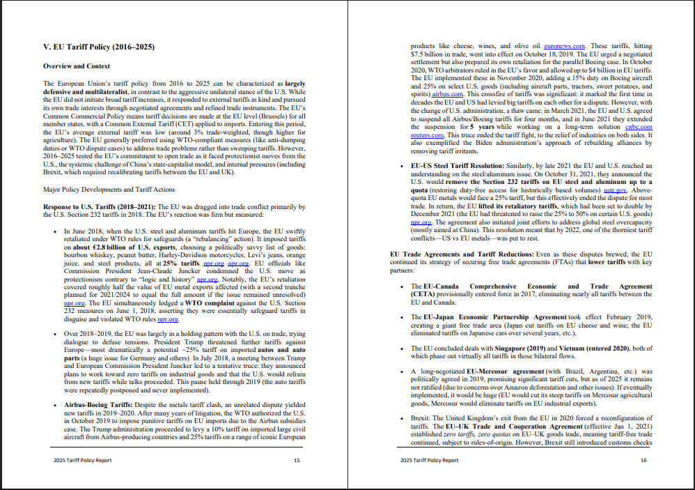 Tariff Policy Report: Strategic Trends & Trade Impacts, 2025 (0-page PDF document) Preview Image