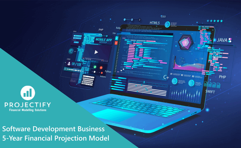 Software Development Business 5-Year Financial Model (Excel template (XLSX)) Preview Image