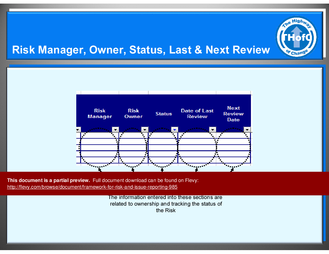 Framework for Risk & Issue Reporting (13-slide PPT PowerPoint presentation (PPT)) Preview Image