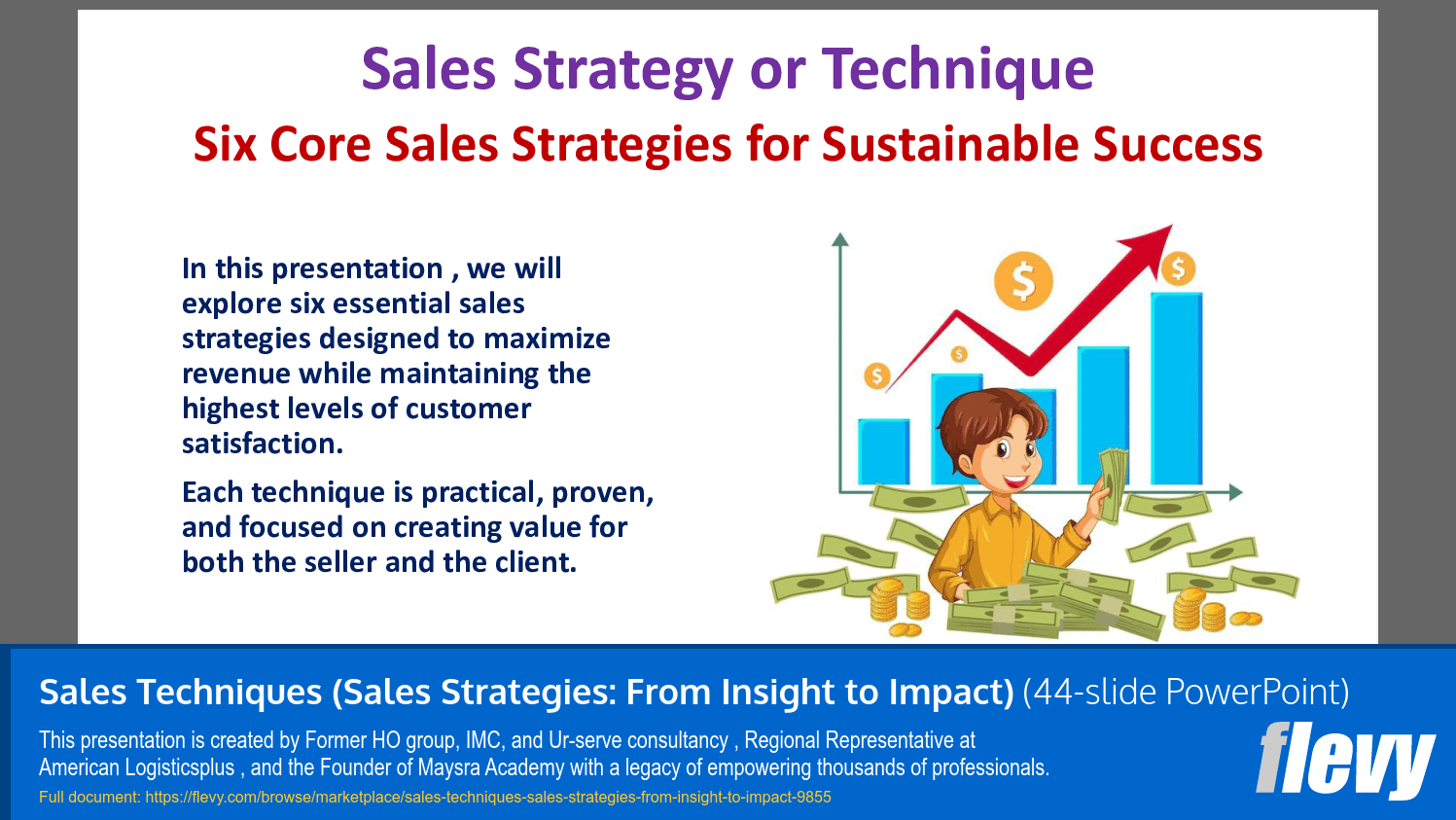 Sales Techniques (Sales Strategies: From Insight to Impact) (44-slide PPT PowerPoint presentation slide deck (PPTX)) Preview Image