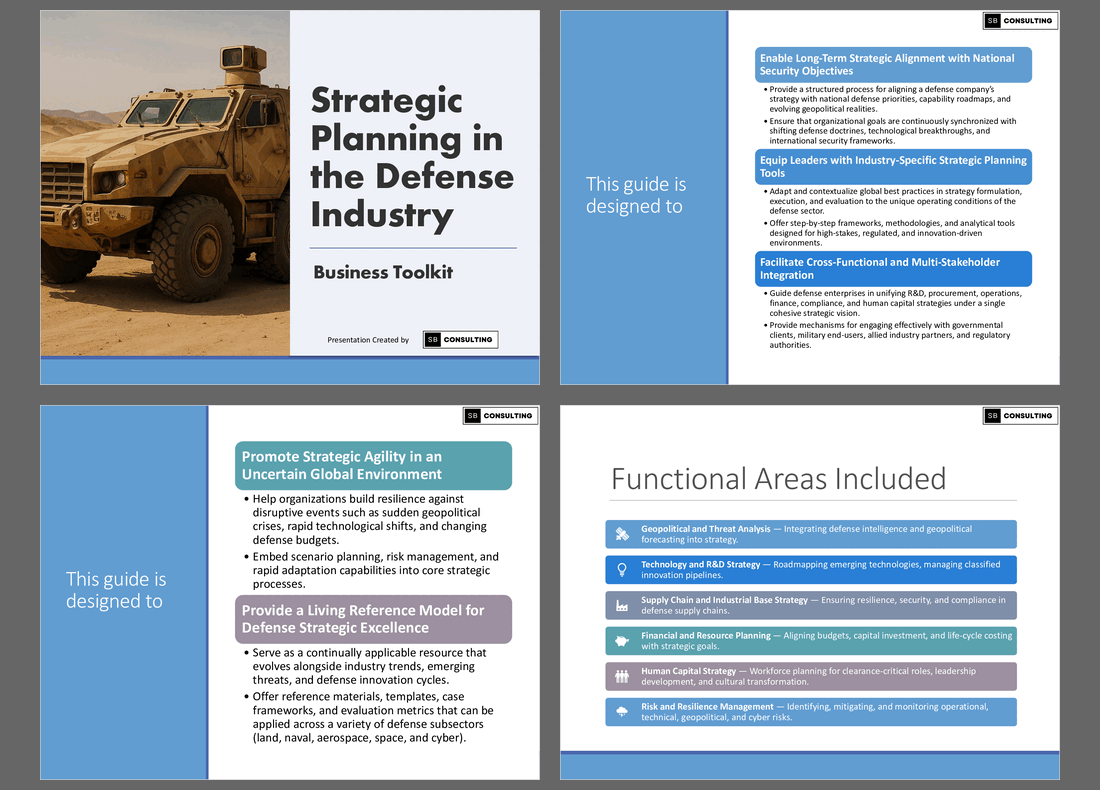 Strategic Planning in Defense Industry Toolkit (771-slide PPT PowerPoint presentation slide deck (PPTX)) Preview Image