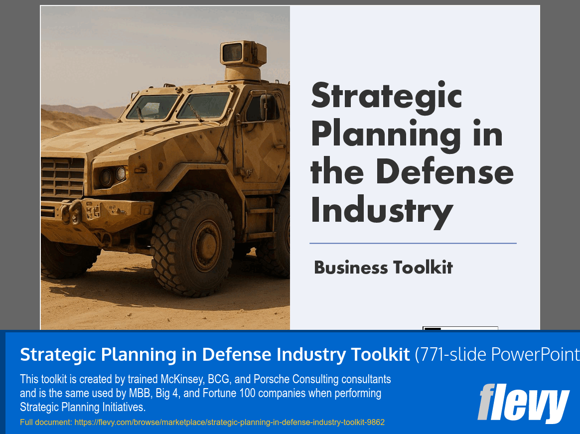 Strategic Planning in Defense Industry Toolkit (771-slide PPT PowerPoint presentation slide deck (PPTX)) Preview Image