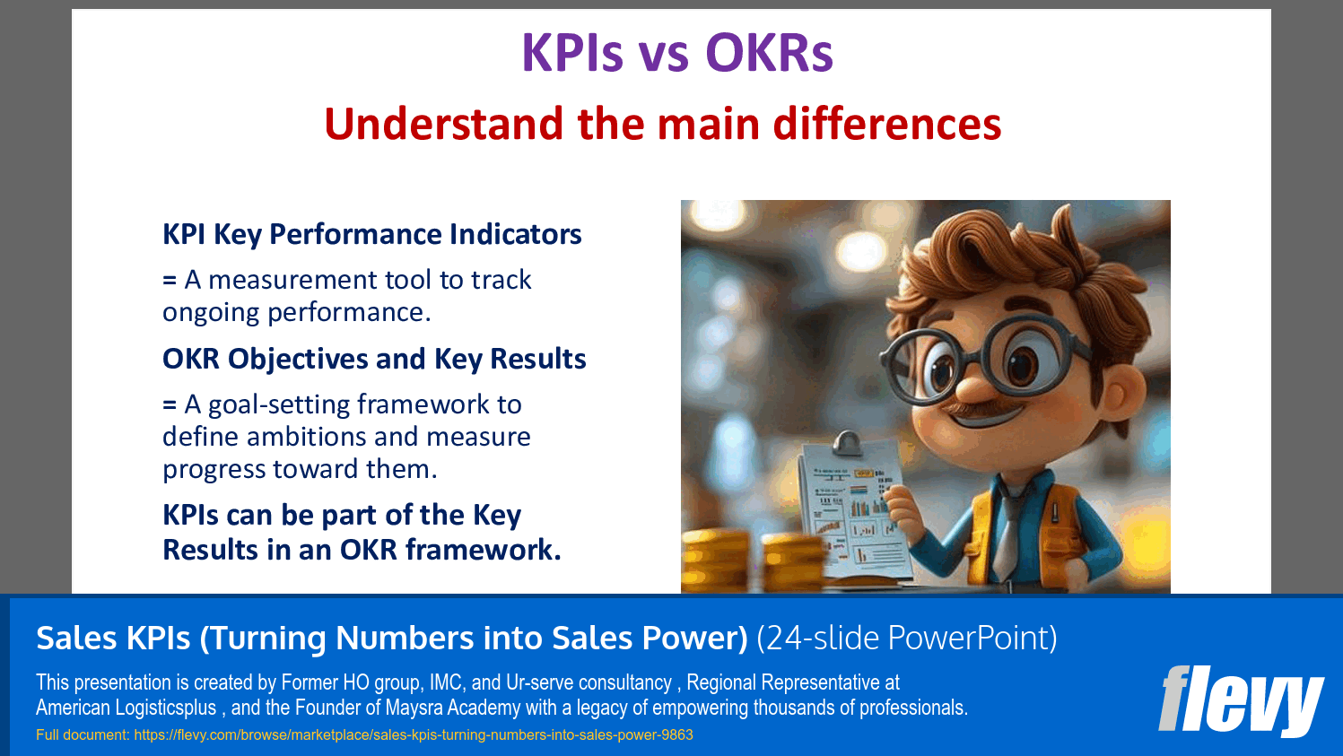 Sales KPIs (Turning Numbers into Sales Power) (24-slide PPT PowerPoint presentation slide deck (PPTX)) Preview Image