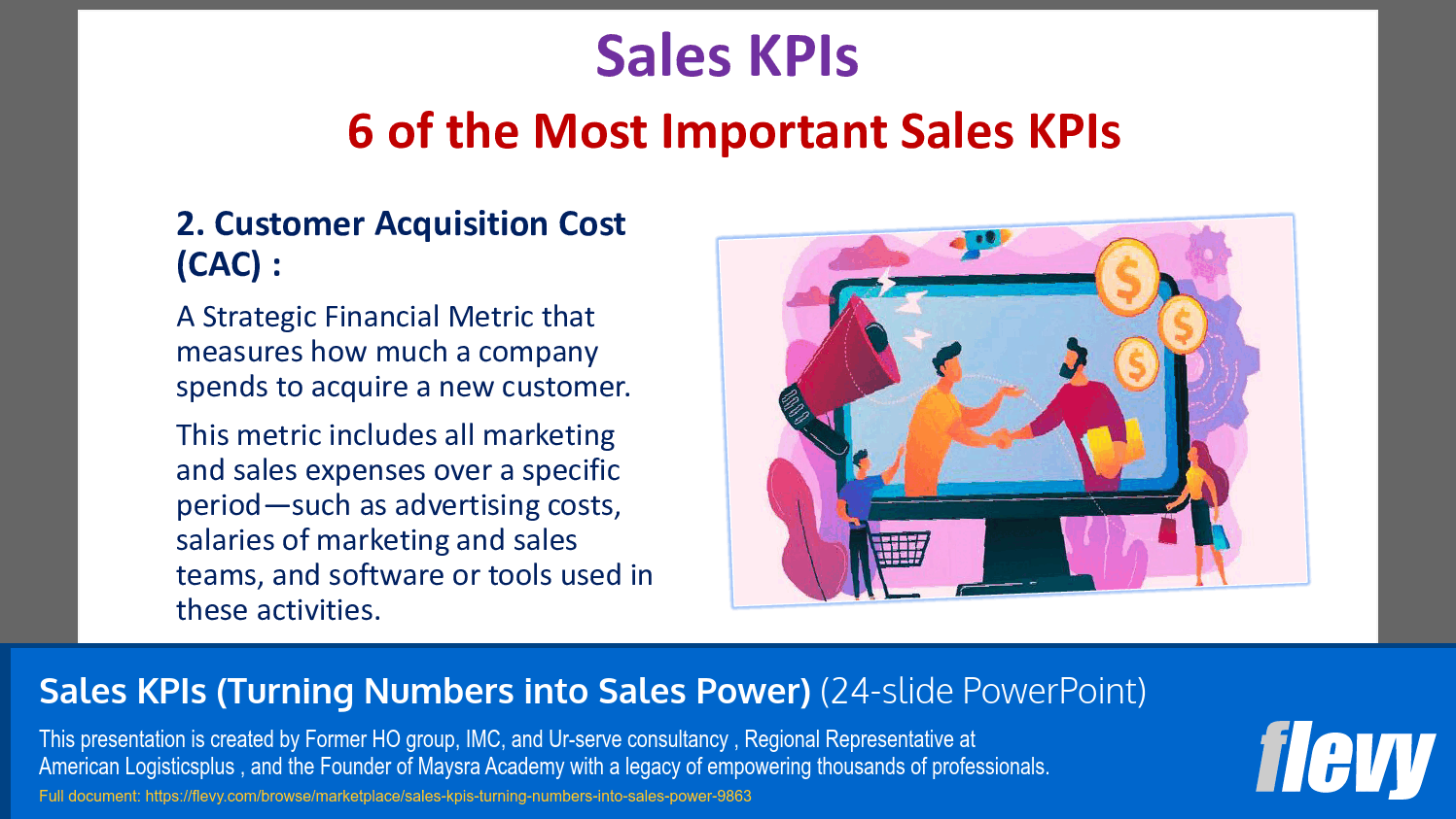 Sales KPIs (Turning Numbers into Sales Power) (24-slide PPT PowerPoint presentation slide deck (PPTX)) Preview Image