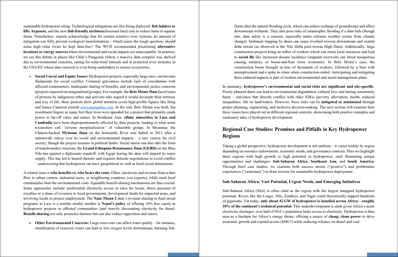 Hydropower and Sustainable Development Goals (33-page PDF document) Preview Image