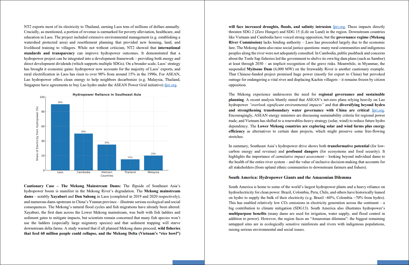 Hydropower and Sustainable Development Goals (33-page PDF document) Preview Image