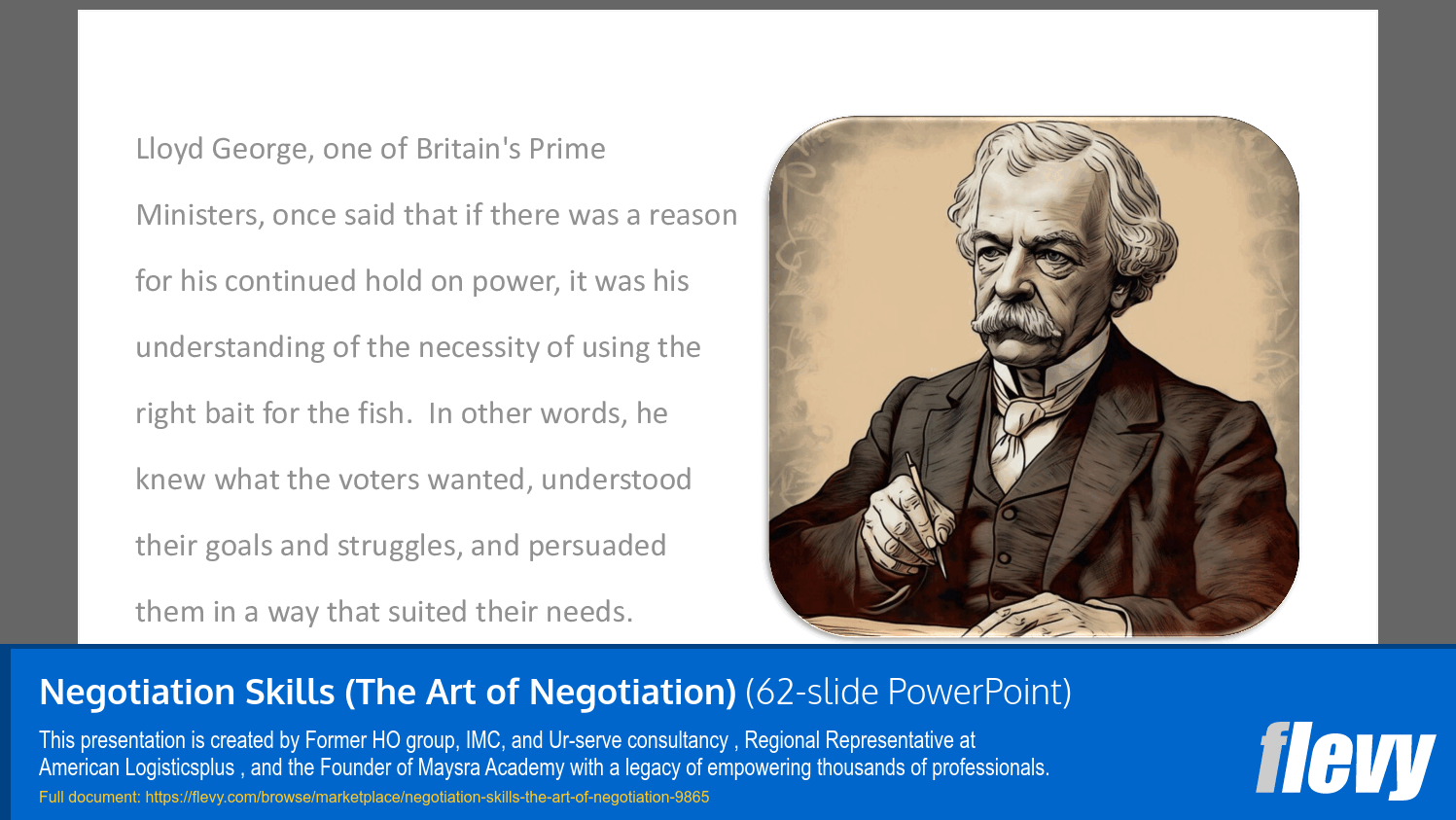 Negotiation Skills (The Art of Negotiation) (62-slide PPT PowerPoint presentation slide deck (PPTX)) Preview Image