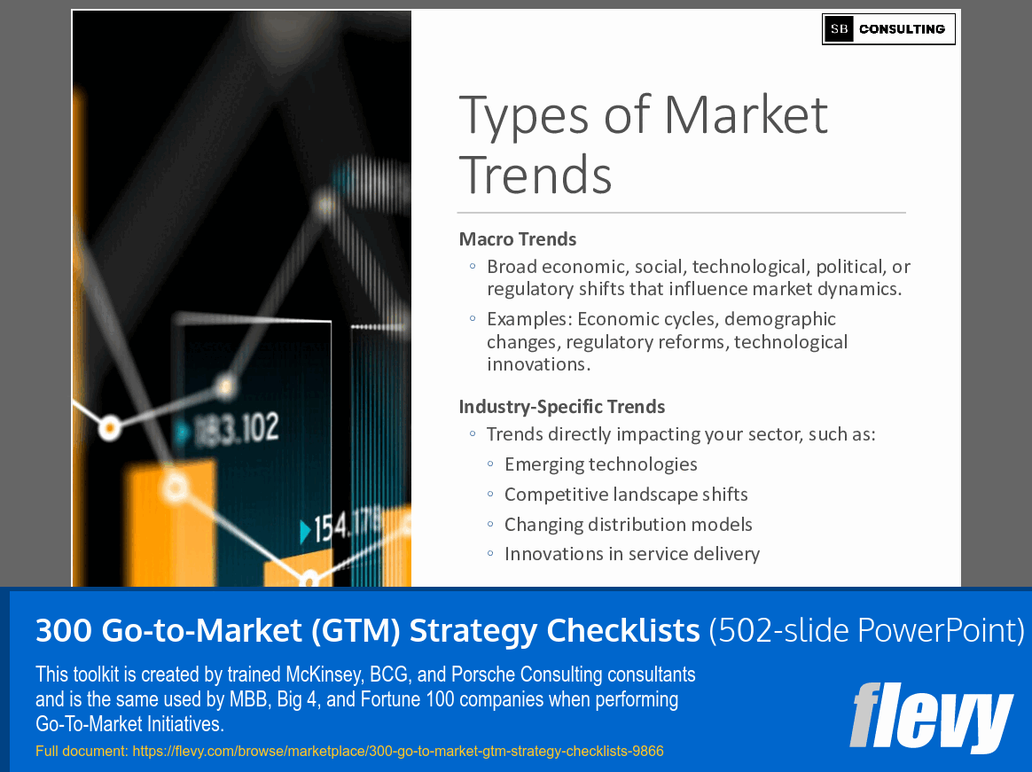 300 Go-to-Market (GTM) Strategy Checklists (502-slide PPT PowerPoint presentation slide deck (PPTX)) Preview Image