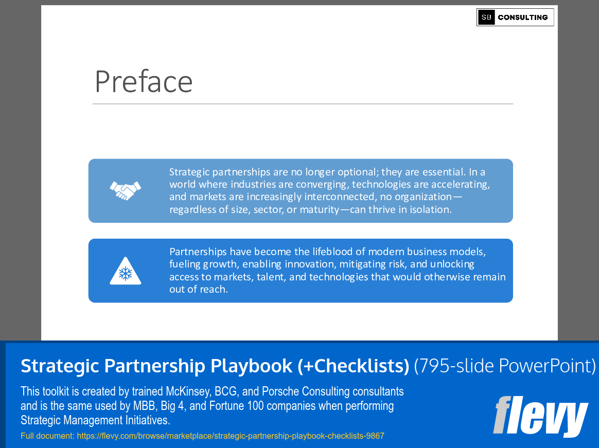 Strategic Partnership Playbook (+Checklists) (795-slide PPT PowerPoint presentation slide deck (PPTX)) Preview Image