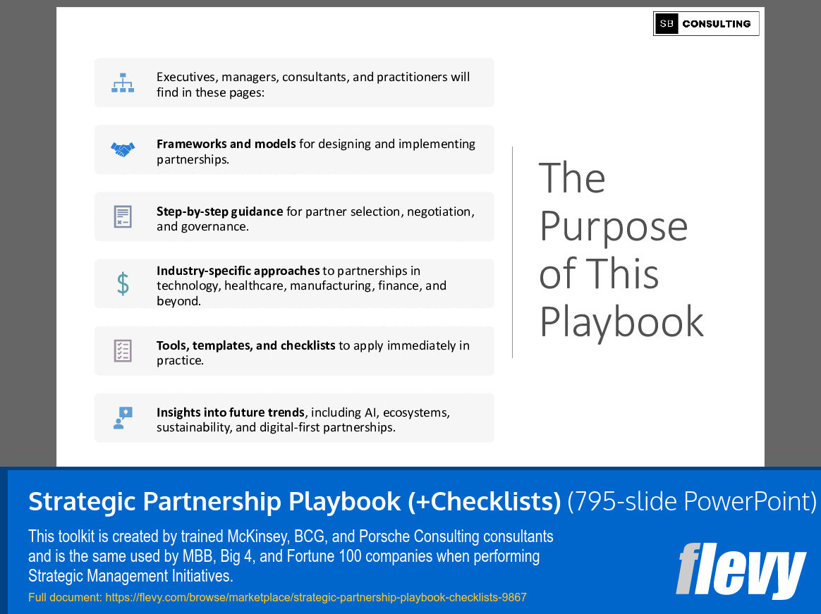 Strategic Partnership Playbook (+Checklists) (795-slide PPT PowerPoint presentation slide deck (PPTX)) Preview Image