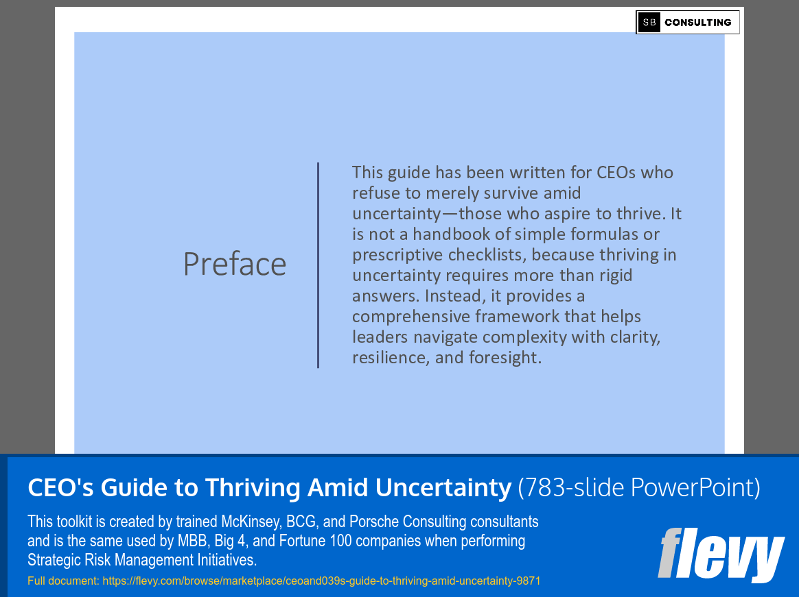 CEO's Guide to Thriving Amid Uncertainty (783-slide PPT PowerPoint presentation slide deck (PPTX)) Preview Image