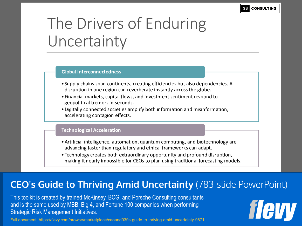 CEO's Guide to Thriving Amid Uncertainty (783-slide PPT PowerPoint presentation slide deck (PPTX)) Preview Image