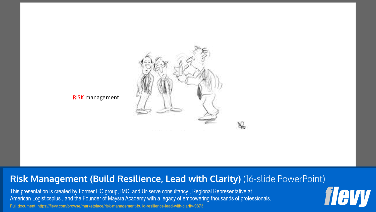 Risk Management (Build Resilience, Lead with Clarity) (16-slide PPT PowerPoint presentation slide deck (PPTX)) Preview Image