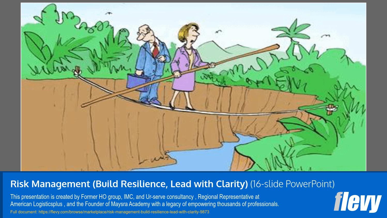 Risk Management (Build Resilience, Lead with Clarity) (16-slide PPT PowerPoint presentation slide deck (PPTX)) Preview Image